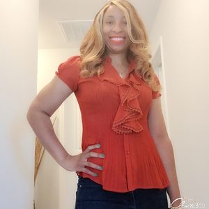 Starburst  Accordion Pleat Blouse